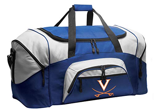 University of Virginia Duffel Bag Large UVA Suitcase or Gym Bag for Men Ladies Him or Her! (Royal)