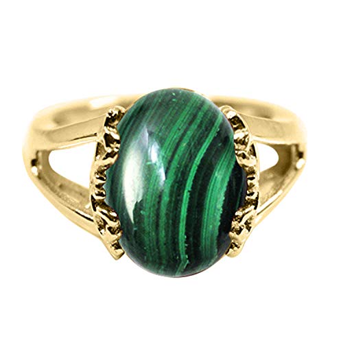 Image of 55Carat Choose Your Color Genuine Stone Ring 18K Gold Plated Oval Handmade Jewellery for Gift Sizes 4-13