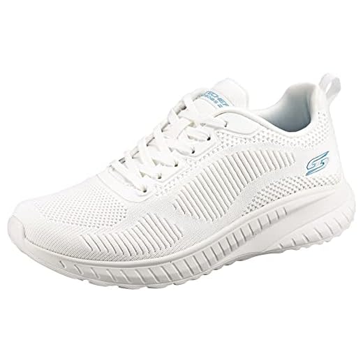 Skechers Bobs Squad Chaos Face Off, Zapatillas de Deporte Mujer, Blanco, 40 EU