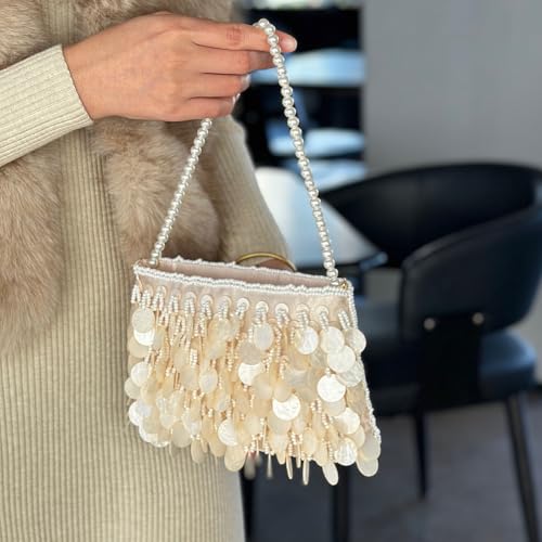 Sac à main de soirée chic avec décors de coques raffinés - 6