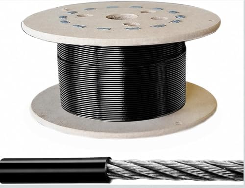 B FIT Gym Wire Rope 6 mm, PU Coated Cable (20 Meters)