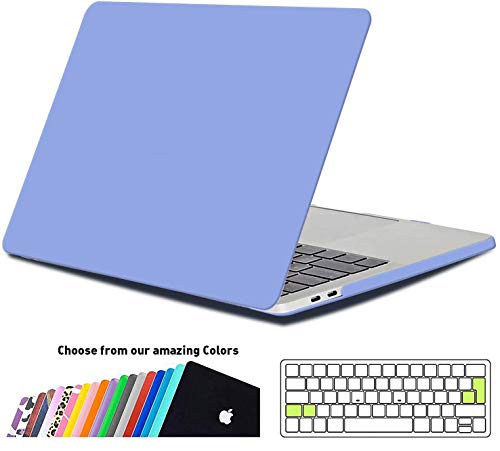 iNeseon Funda MacBook Pro 15 2019/2018/2017/2016,Protector Carcasa Case y Cubierta del Teclado Transparente EU para MacBook Pro 15 Pulgadas con Touch Bar y Touch ID Modelo A1707/A1990, Azul Serenidad