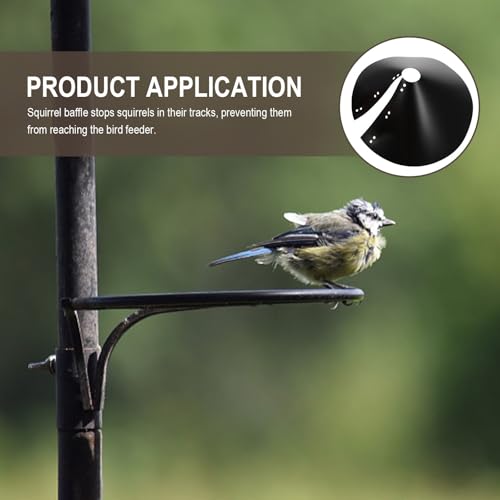 Protector para pájaros con deflector envolvente antideslizante para comederos colgantes exteriores 4
