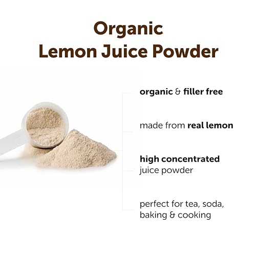 Image of Micro Ingredients Organic Lemon Juice Powder 2 Pack | Cold-Pressed Lemon Source | Natural Vitamin C | No Sugar or Additives | Great for Drinks, Smoothies & Beverages | Non-GMO, Vegan Friendly