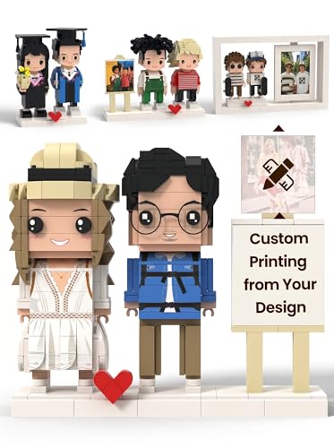 JollyJubilant Custom Minifigures from Photo - Personalized Building Block Figurines with Display...