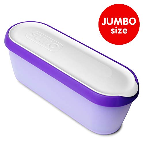 SUMO Homemade Ice Cream Containers: Dishwasher Safe Tub. 2.5 Quart (Jumbo Size, Purple)