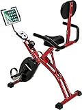 CUDOEEAI Quiet Foldable Recumbent Exercise Bike - 8-Level Magnetic Resistance, High Backrest, LCD Tracker & Tablet Holder for Seniors Adults Home Gym