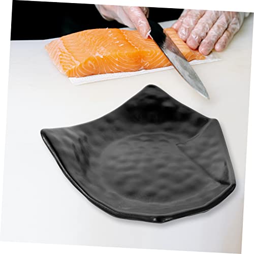 Plato sushi decorativo melamina negro 23x19x5 cm miniatura 3