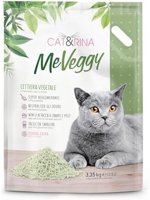 Cat&Rina MeVeggy - Arena Vegetal para Gatos de 7,5 l de Larga dur...