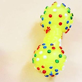 Greatangle Small Dog Toys Rubber Dogs Squeaker Toys Pets Sound Squeaky Dumbbell Shape Chewing Toy Dog Games Products random