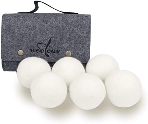 Wool Dryer Balls-XL 6 Pack Natural Reusable Organic Handmade New Zealand Sheep Wool Tumble Laundry Dryer Ball-Alternative to Dryer Sheets, Reduce Wrinkles and Cut Drying Time