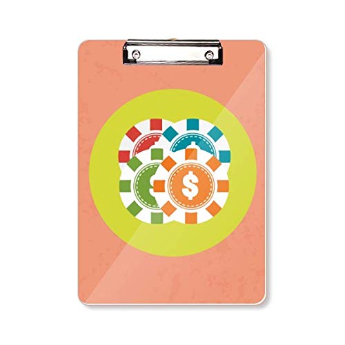 Bloc-notes casino motif jetons format A4 idée cadeau originale
