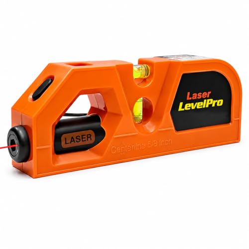 Multipurpose Standard Cross Line Laser Level Kit with Metric Ruler – Ideal for Picture Hanging, Cabinets, Tile Walls, and Flooring Installation