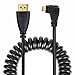 UCEC Left-Angled Micro HDMI to HDMI Male Cable Stretched Length for Cameras