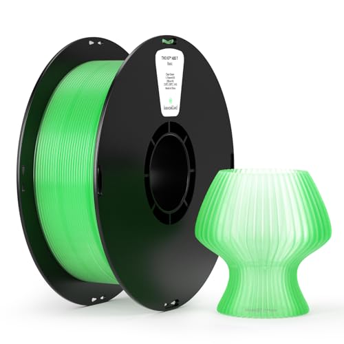 kexcelled ABS Filament Transparent Green,ABS 3D Printer Filament Translucent 1.75mm 1kg,High Heat Resistance, Dimensional Accuracy +/- 0.03mm, Clear Green