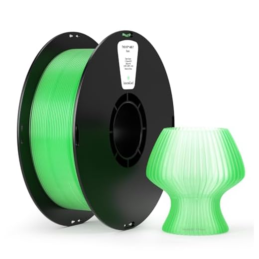 kexcelled ABS Filament Transparent Green,ABS 3D Printer Filament Translucent 1.75mm 1kg,High Heat Resistance, Dimensional Accuracy +/- 0.03mm, Clear Green