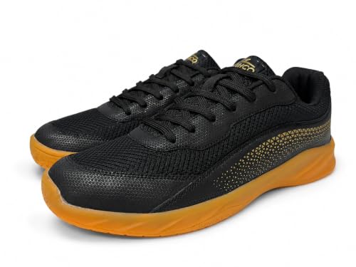 Image of ATHCO Mens Nimble Badminton Shoes for Men - Non-Marking, Anti-Skid Indoor Court Shoes | Lightweight, Breathable & Durable | Ideal for Squash, Volleyball, Basketball & Table Tennis