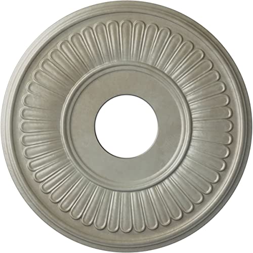 Image of Ekena Millwork CM15BEFLS 15 3 /4 inchOD x 3 7 /8 inchID x 3 /4 inchP Berkshire Ceiling Medallion, Flash Gold