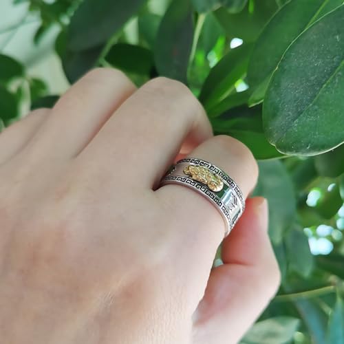 Image of Feng Shui PiXiu Mantra Ring - Lucky Wealth Jewelry