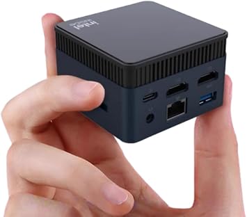 WayPonDEV BY51 Intel Alder Lake N100 Mini Computer,Windows 11 Pro Mini PC, M.2 2242 NVME SSD, Support Dual 4K Display, WiFi5/BT4.2,GbE for Office Home Theater Gaming 12G RAM+128G SSD