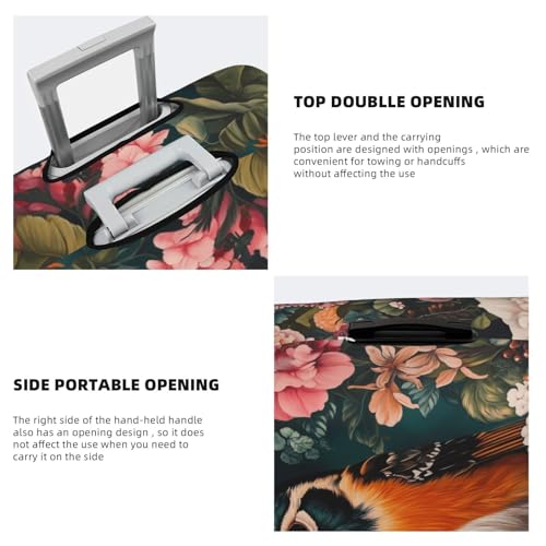 Bird And Florals Maximalism Elastic Travel Luggage Covers Dustproof Scratch-Resistant Suitcase Protector Fit 22-24 Inch3