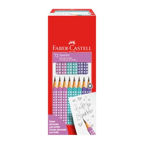 Ecolápis Grafite Sparkle, Faber-Castell, 517014, Display 72 unidades