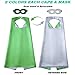 Evlatte Kids Superhero Cape and Mask, Festival Fancy Dress Superhero Costumes for Boys and Girls Dress up for Halloween Christmas Cosplay Birthday Party (Green-Gray)