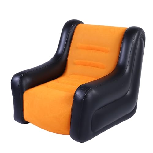 TIKATARER Sofá Inflable Individual, Resistente Al Desgaste Ligero y Portátil con Tacto Aterciopelado Súper Suave para Interiores y Exteriores Salas de Juegos Dormitorios