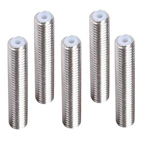 Gatuida 5pcs Printer Extruder Tube Ptfe Feed Tube Stainless Steel Throat for Printing