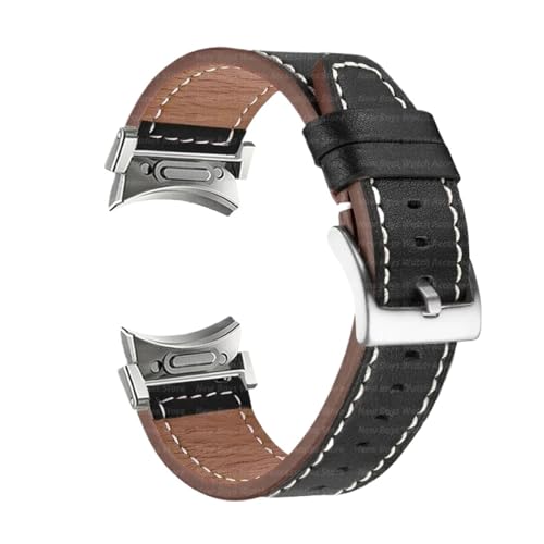 [PLYYQZM] Sam su ng �ɍ��� Galaxy Watch 4/5/6/7 40 44mm 6Classic 43 47mm �����p���X�g�o���h�p���U�[�u���X���b�g�ɓK�p(Black silver connector,For Watch 7/