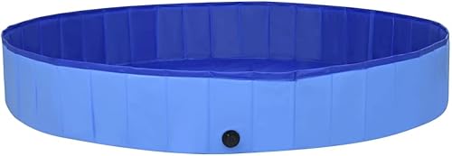 Miniatura 58 de SKM Piscina plegable para perros Azul 78.7"x11.8" PVC