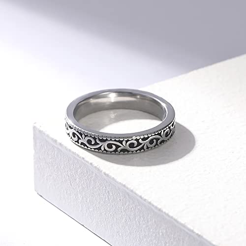 Cloyo Anello Impilabile con Motivo a Vite in