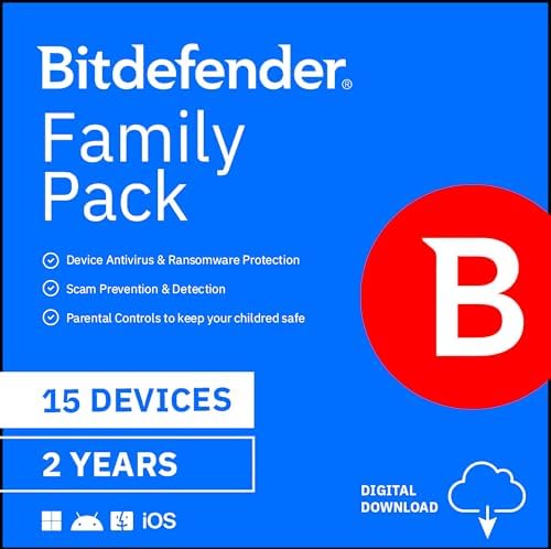 Bitdefender Family Pack - 15 Devices | 2 year Subscription | PC/Mac | Activation Code by email