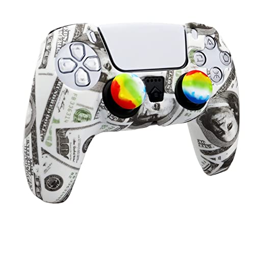 Image of Skin for Xbox Series S /X Ps4 Ps5 Controller, 1pc Anti-Slip Shell Cover Case with 10 Joystick Grips for Playsation 5 Controller Wireless Gamepad (PS5 Controller #16)