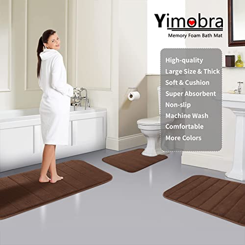 image for Yimobra Memory Foam Bath Mat Large Size 44 x 24 Inches, Comfortable, S