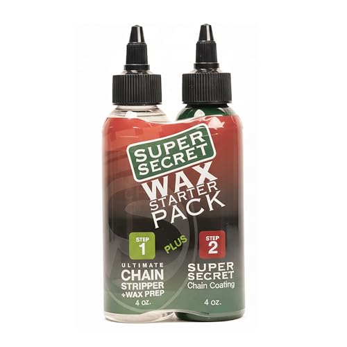 SILCA Professional Grade Bike Chain Cleaner and liquid Wax - 2 Pack Starter Bundle PRO Chain Stripper & Super Seret Chain Wax Concentrate 4oz Bottles with Applicator Tip