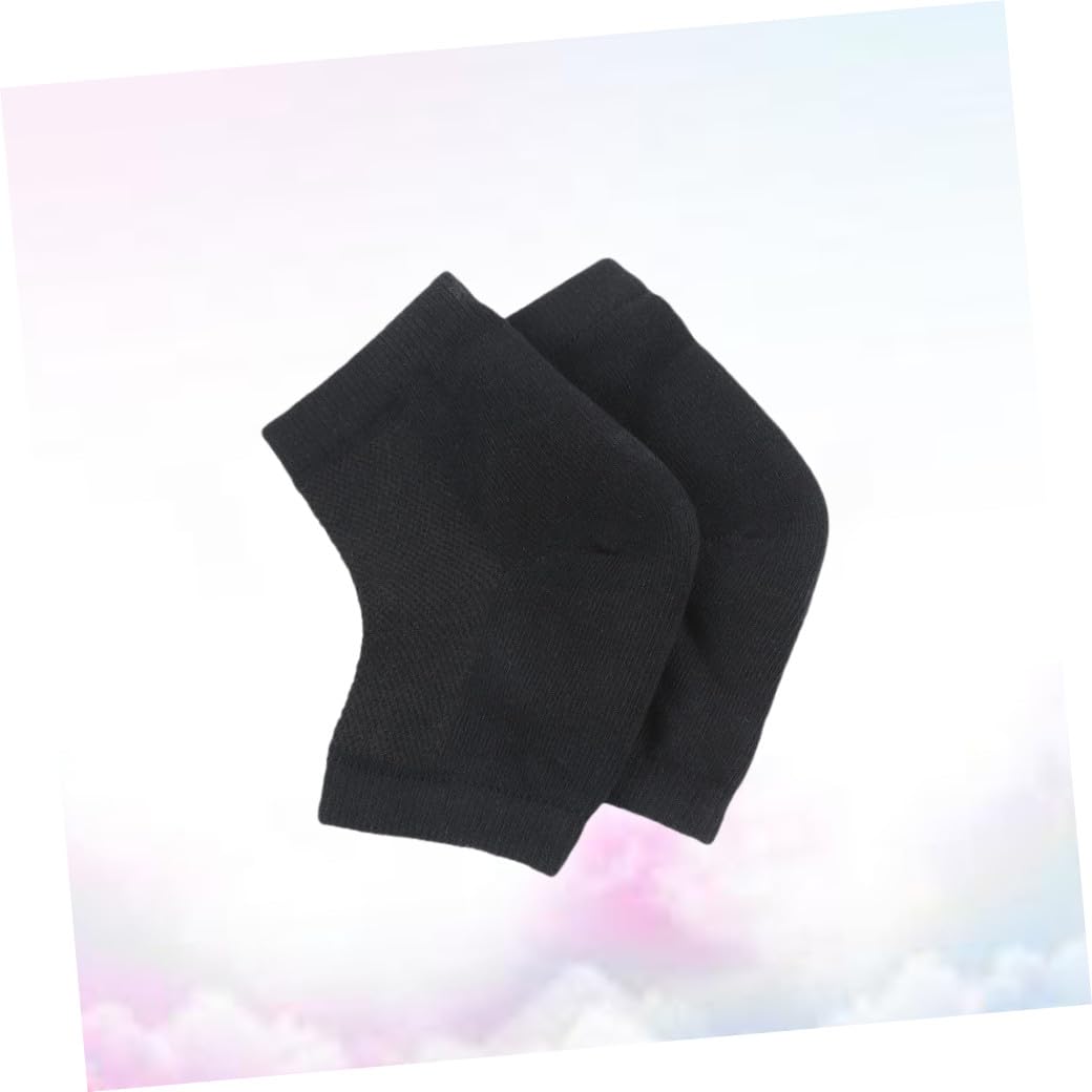 FRCOLOR 9stücke Gel Fersen Socken Mit Offener Zehenpartie Atmungsaktive Fußschutz-socken Zur Pflege Trockener Rissiger Haut Für Frauen Und Männer Schwarz