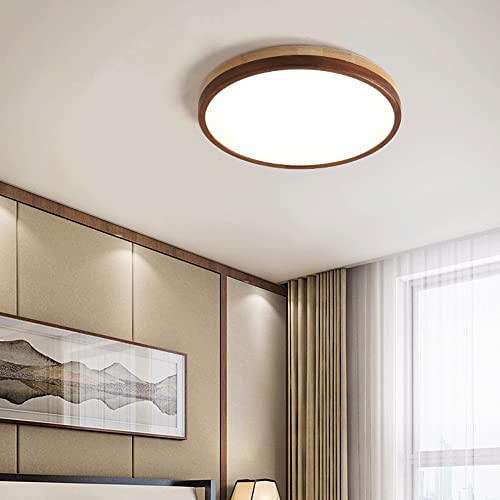 Lámpara de techo de madera japonesa con LED regulable de 3000K a 6000K 5