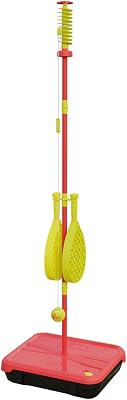 Classic All Surface Swingball Set, Real Tennis Ball, Championship Bats, All Surface Base with Integrated Carry Case for Transportation, For ages 6+ to Adult, Classic Outdoor Games, Red and Yellow