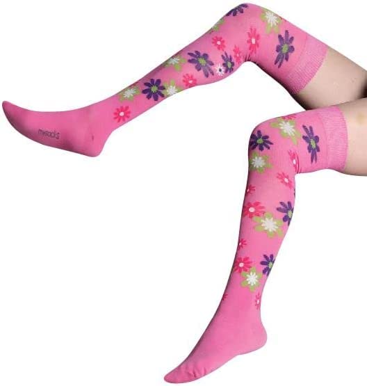 Image of Mysocks Womens Over the Knee Flower Socks