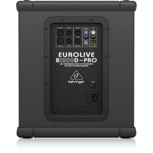 Image of Behringer EUROLIVE B1200D-PRO High-Performance Active 500 Watt 12 inch PA Subwoofer with Built-In Stereo Crossover