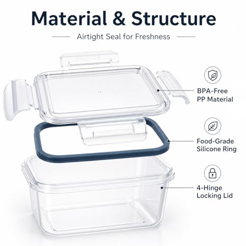 SFSSSYL 12-Pack Airtight Storage Containers with Lids for Kitchen Pantry by SFSSSYL - Used condition - Image 2