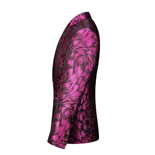 Mens Homecoming Floral Applique Blazer Dress Slim Fit Prom Party Paisley Suit Jacket for Men2