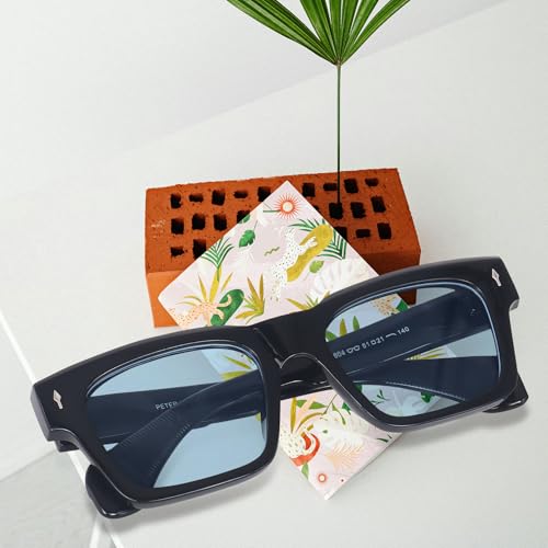 Image of Peter Jones I Zero Power Blue Cut Computer Glasses I Retro Square Shape I Gaming Glasses I UV Protected & Blocks Harmful Rays I Men & Women I Large Square 3804