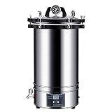Autoklaven-Dampfsterilisator Hochdruck-Dampfsterilisator aus Edelstahl Wärmesterilisator mit LCD-Bildschirm Einstellbare Temperatur und Zeit für Labor Gesundheit Restaurant (18L)
