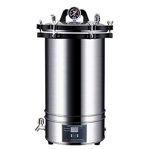 Autoklaven-Dampfsterilisator Hochdruck-Dampfsterilisator aus Edelstahl Wärmesterilisator mit LCD-Bildschirm Einstellbare Temperatur und Zeit für Labor Gesundheit Restaurant (18L) Cover