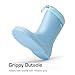DREAM PAIRS Kids Rain Boots Boys Girls Lightweight Boots Waterproof Easy-on Outdoor Playing Rain Boot Unisex-Child,Size 3 Little Kid,Sky Blue,SDRB2401K