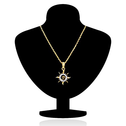 Gold-Plated Om Pendant with CZ
