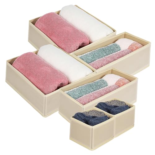 TOPPERFUN Organizador De Ropa Interior De 6 Piezas Cesta Organizadora Para Calcetines Bragas Ropa Interior Armario Lencería Organizador Básico Pequeño Organizador Para Ropa Tela No
