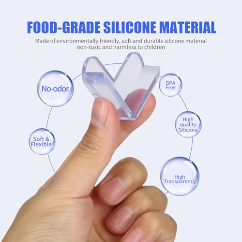 Image of 18 Pack Corner Protectors Baby Proof Corners and Edges Protector, Extra Large Clear Table Corner Protectors for Baby Safety Guards Bumpers Cover Sharp Furniture, L Shape
